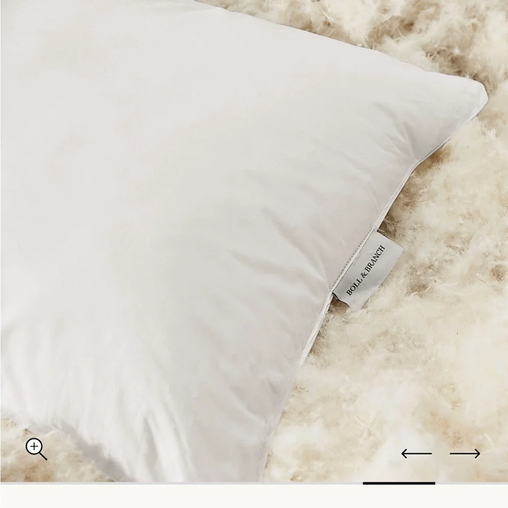 NWOT Boll and Branch Down pillow FIRM King